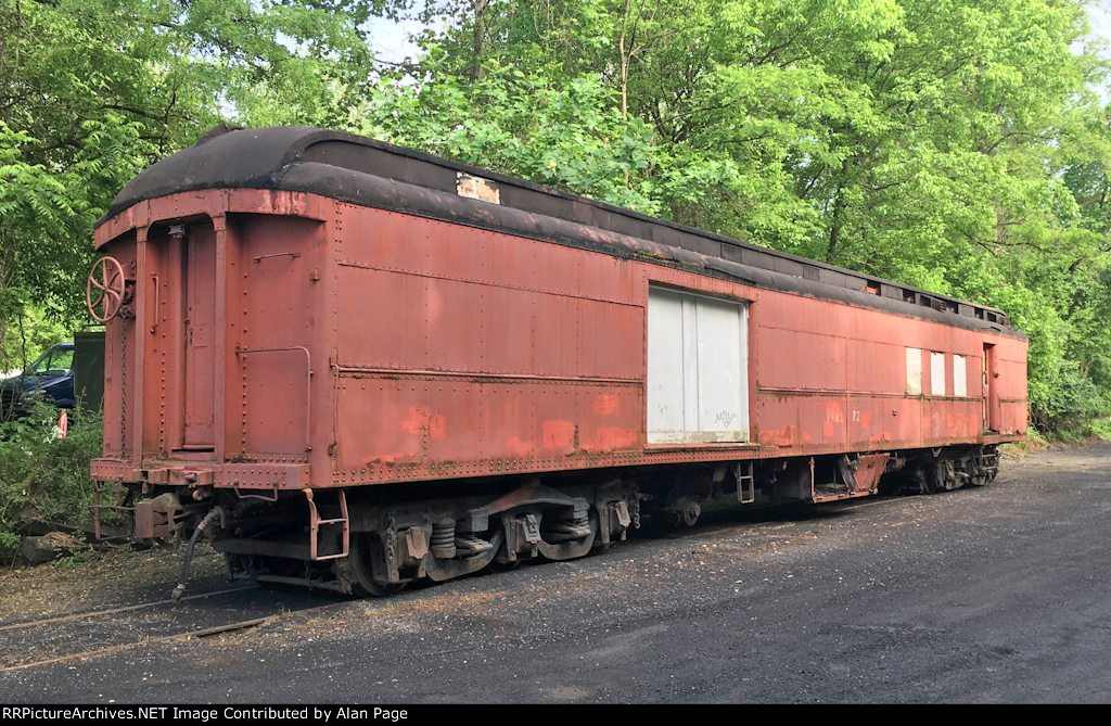 Former WCRL 72, built as a CNJ RPO  combine in restoration